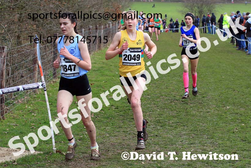 Womens Under-17s 2023 UK CAU Inter Counties Cross Country Champs, Prestwold Hall, Loughborough. Photo: David T. Hewitson/Sports for All Pics